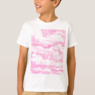 Festive Rosa ros Clouds Tee Shirt