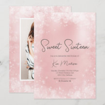 Festive rosa white snö elegant chic söt 16