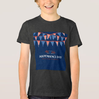 Festive Rött vitt blått 4:e juli Bunting T Shirt