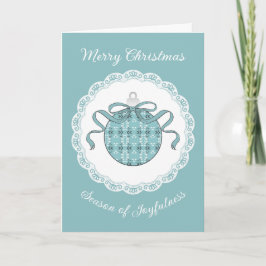 Festive Royal Botanical Robin's Egg Blue Helgkort