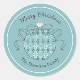 Festive Royal Botanical Robin's Egg Blue Runt Klistermärke