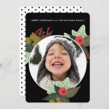 Festive Rustic Botanical Circle Photo- jul