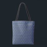 Festive Rustic Hanukkah Menorah Mönster Tygkasse<br><div class="desc">Festive Rustic Hanukkah Menorah Mönster Tote Bag med ett sött mönster av festive menorahs på en subtil helgdag blå bakgrund och plats för ditt namn eller monogram. Använda den här berömvärda tonen för all din Hanukkah-shopping eller ge den som en underbar gåva!</div>