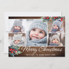 Festive Rustic jul 5 PHOTOS Hälsning Julkort