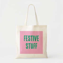 Festive Saker Colorful Tote Bag Tygkasse