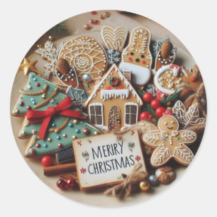 Festive Sälar: God jul Stickers & Labels Runt Klistermärke