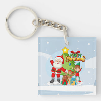 Festive Santa and Friends jul Card