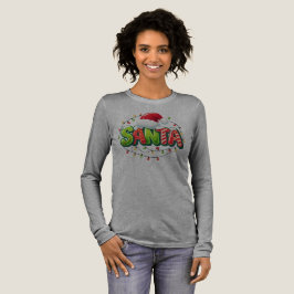 Festive "SANTA" Christmas Lights T Shirt