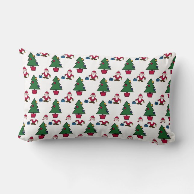 Festive Santa Christmas Pillow Lumbarkudde (Baksida)