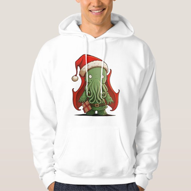 Festive Santa Cthulhu Hoodie (Framsida)