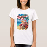 Festive Santa Enjoying Beer vid Beach Pub T Shirt<br><div class="desc">En glad Jultomten sitta i en stol,  som håller en öl i handen och trivs med en sommardag i juli. Festive Santa Enjoying Beer vid Beach Pub</div>