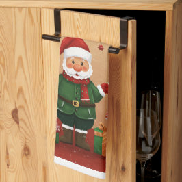 Festive Santa & Gifts Christmas Kitchen Towel Kökshandduk