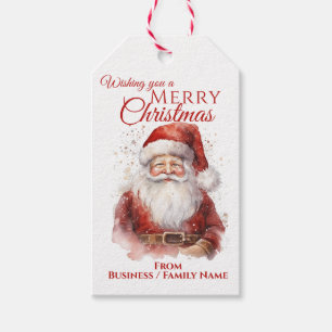 Festive Santa God jul Presentetikett