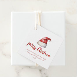 Festive Santa Hat Gåvor Etiketter