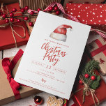 Festive Santa Hat jul Party Inbjudningar<br><div class="desc">Festive Vat Santa Hat,  julfestinbjudan.</div>