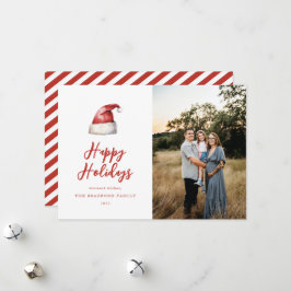 Festive Santa Hat Photo Julkort