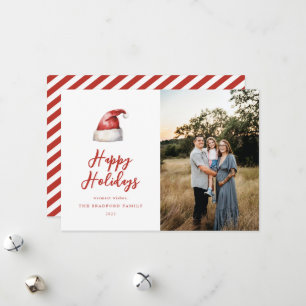 Festive Santa Hat Photo Julkort