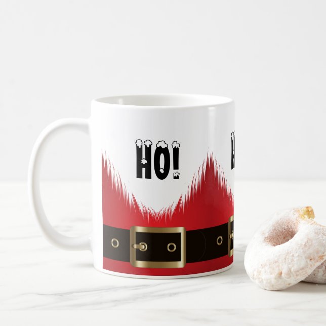 "Festive Santa Ho Ho Ho Ho" jul Kaffemugg (Med munk)