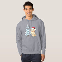 Festive Santa Hund Hoodie - Mysigt jul