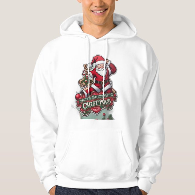 Festive Santa julhoodie Hoodie (Framsida)