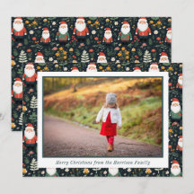 Festive Santa Mönster julfoto