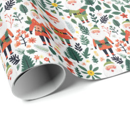 Festive Santa Mönster Presentpapper