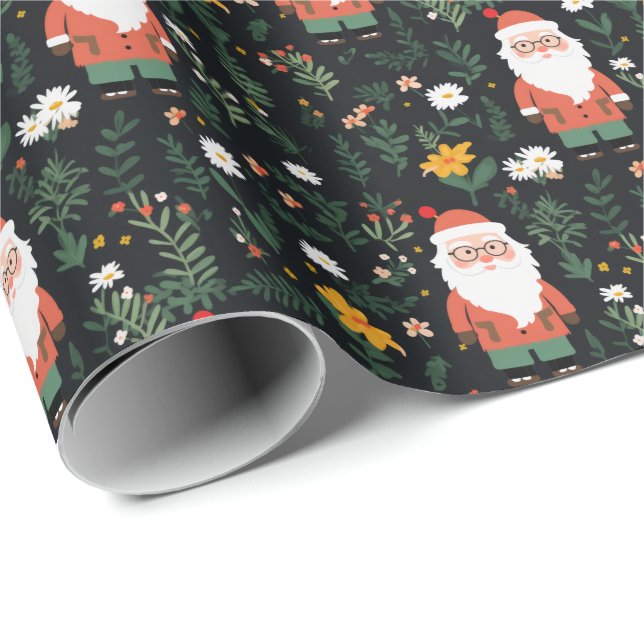 Festive Santa Mönster Presentpapper (Rullad Hörn)