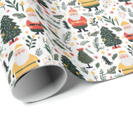 Festive Santa Mönster Presentpapper