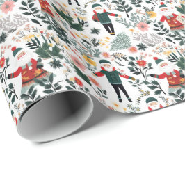 Festive Santa Mönster Presentpapper