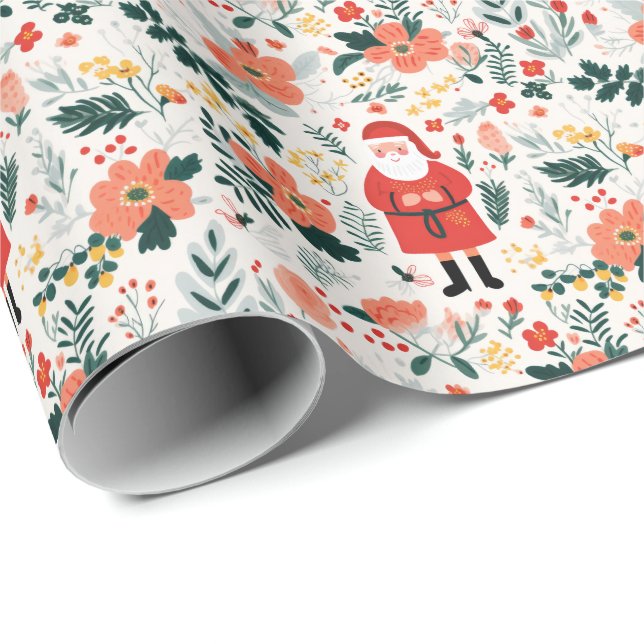 Festive Santa Mönster Presentpapper (Rullad Hörn)