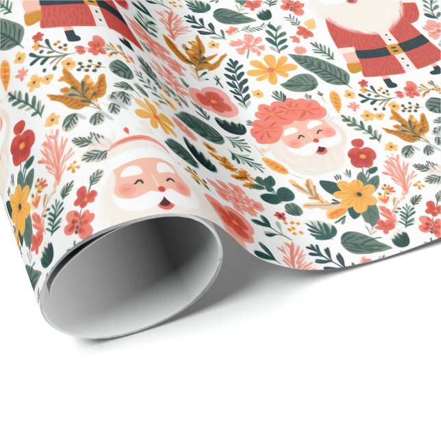 Festive Santa Mönster Presentpapper (Rullad Hörn)