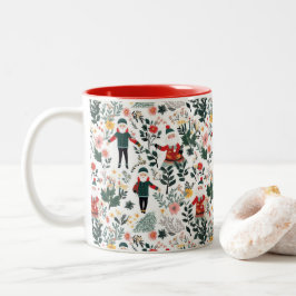 Festive Santa Mönster Två-Tonad Mugg