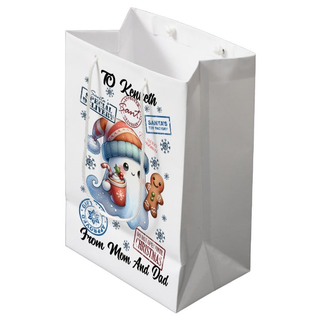 Festive Santa Sack With Fun Stickers (Framsidan Vinklad)