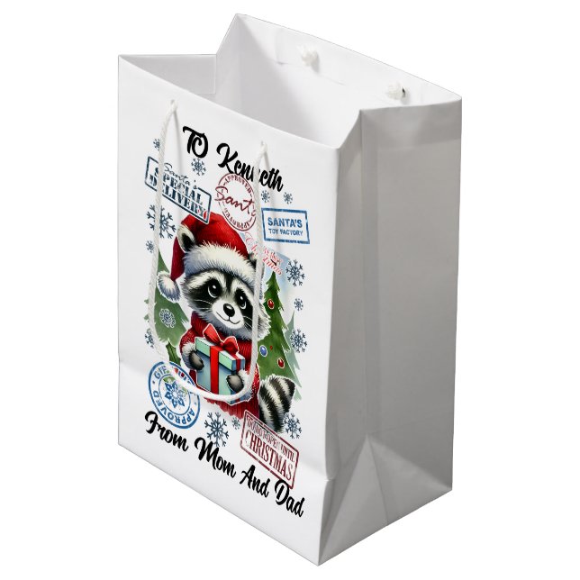 Festive Santa Sack With Holiday  (Framsidan Vinklad)