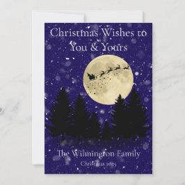 Festive Santa Sighting-familjen - julklapp Kort