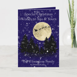 Festive Santa Sighting Family Julafton Kort