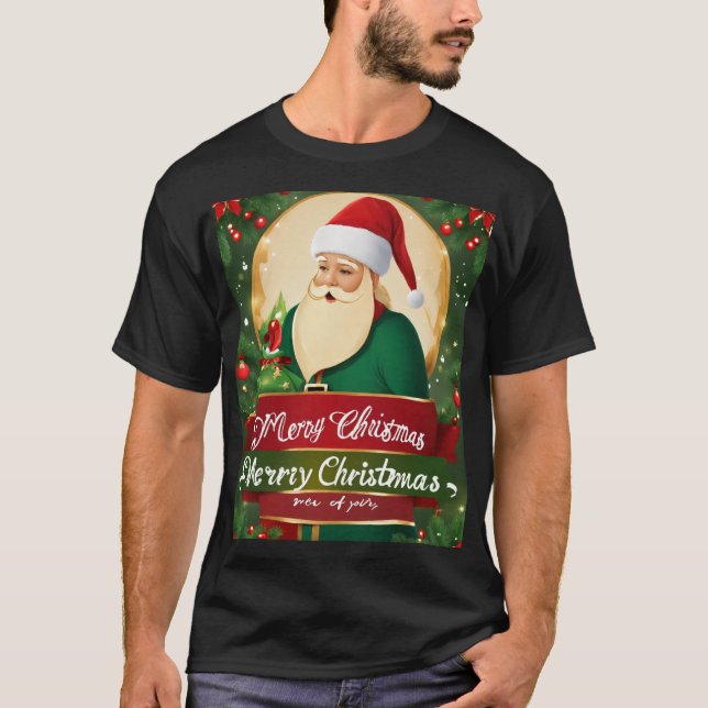 Festive Santa T-Shirt (Framsida)