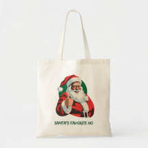 Festive Santa Thumbs Up Tote Bag - Spelande Helgda