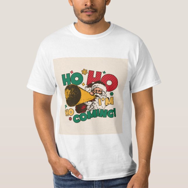 Festive Santa Vibes Tees T Shirt (Framsida)