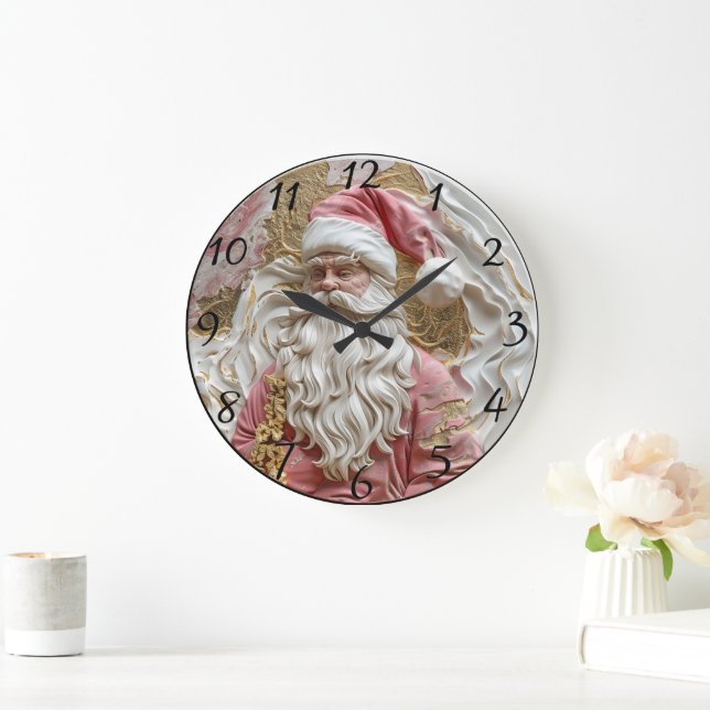 Festive Santa's artistic portrayal Stor Klocka (Hem)
