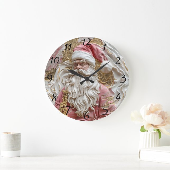 Festive Santa's artistic portrayal Stor Klocka (Hem)