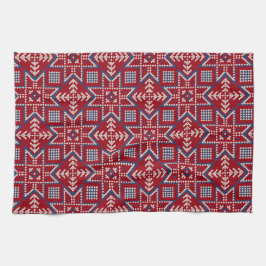 Festive Scandinavian Sweater Mönster Kökshandduk