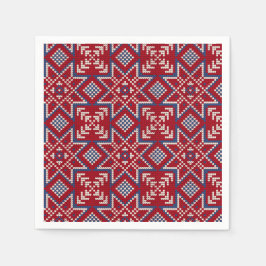 Festive Scandinavian Sweater Mönster Pappersservett