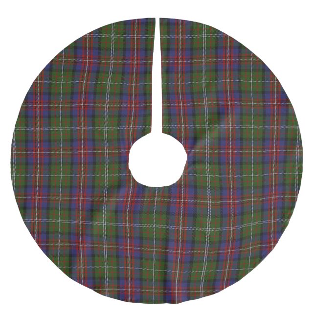 Festive Scottish Hargis Play Träd Skirt Julgransmatta Borstad Polyester (Framsidan)