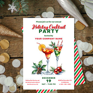 Festive Season Spirits: A Helgdag Cocktail Party Inbjudningar
