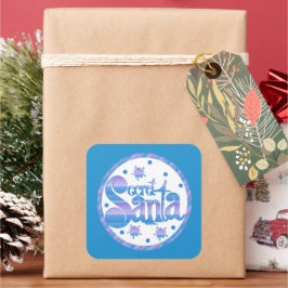 Festive Secret Santa Holisay Fyrkantigt Klistermärke