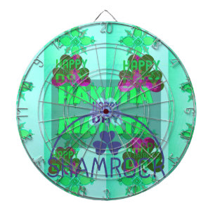 Festive Shamrock Captivating St. Patrick's Blommig Darttavla