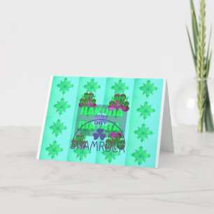 Festive Shamrock Captivating St. Patrick's Blommig Kort