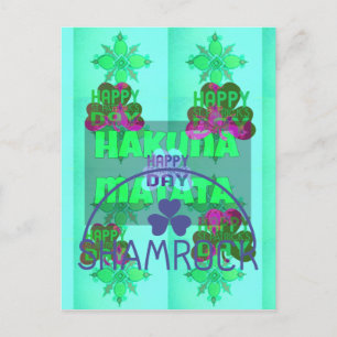 Festive Shamrock Captivating St. Patrick's Blommig Vykort