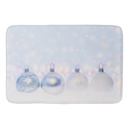 Festive Silver jul Bollar på Snö Badrumsmatta